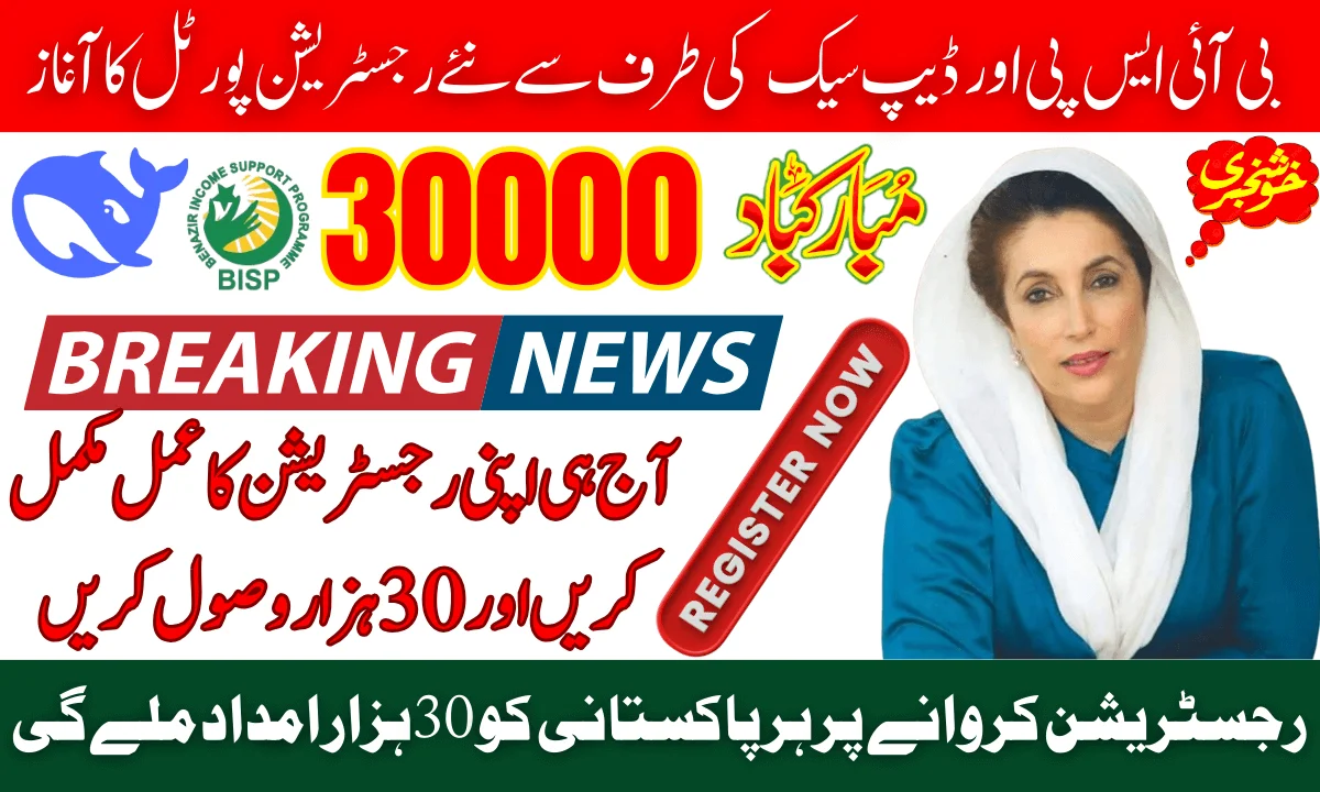 BISP and DeepSeek to Launch New Registration Portal – Every Pakistani Eligible for Rs.30,000 After Registration