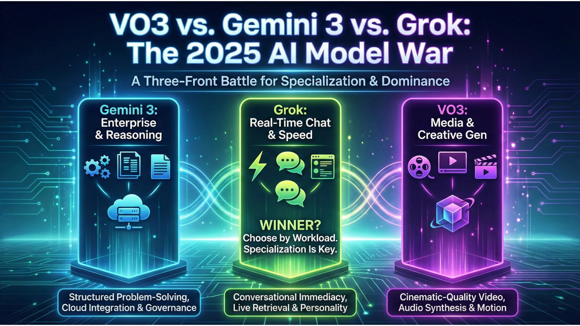 VO3 vs Gemini 3 vs Grok Who Is Winning the Global AI Model War in 2025?