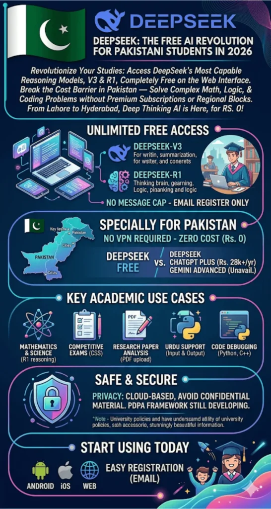 DeepSeek Free AI Features for Students in Pakistan What's Actually Available in 2026