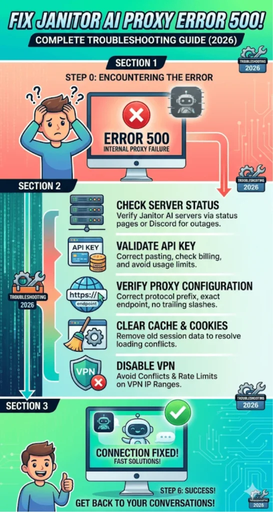 How To Fix Janitor AI Proxy Error 500 – Complete Troubleshooting Guide 2026