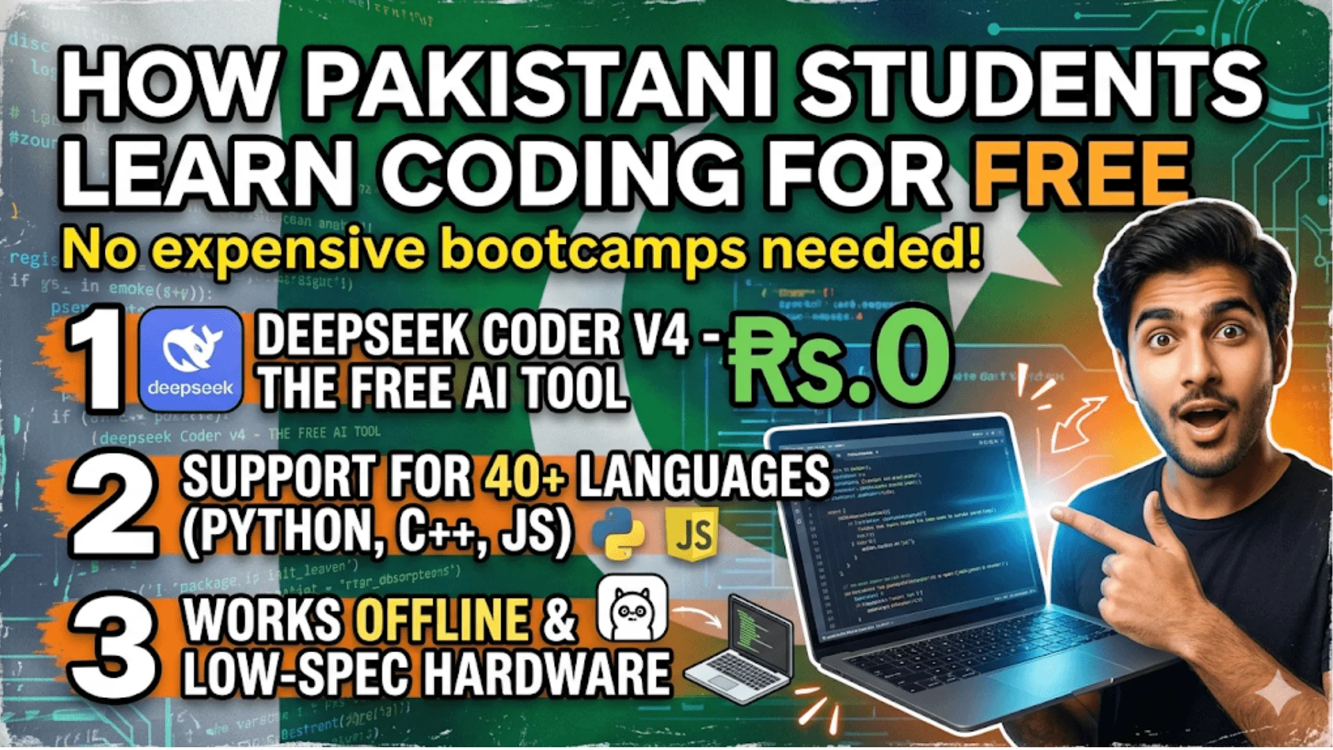 DeepSeek Coder V4 Tutorial How Pakistani Students Can Learn Coding For Free
