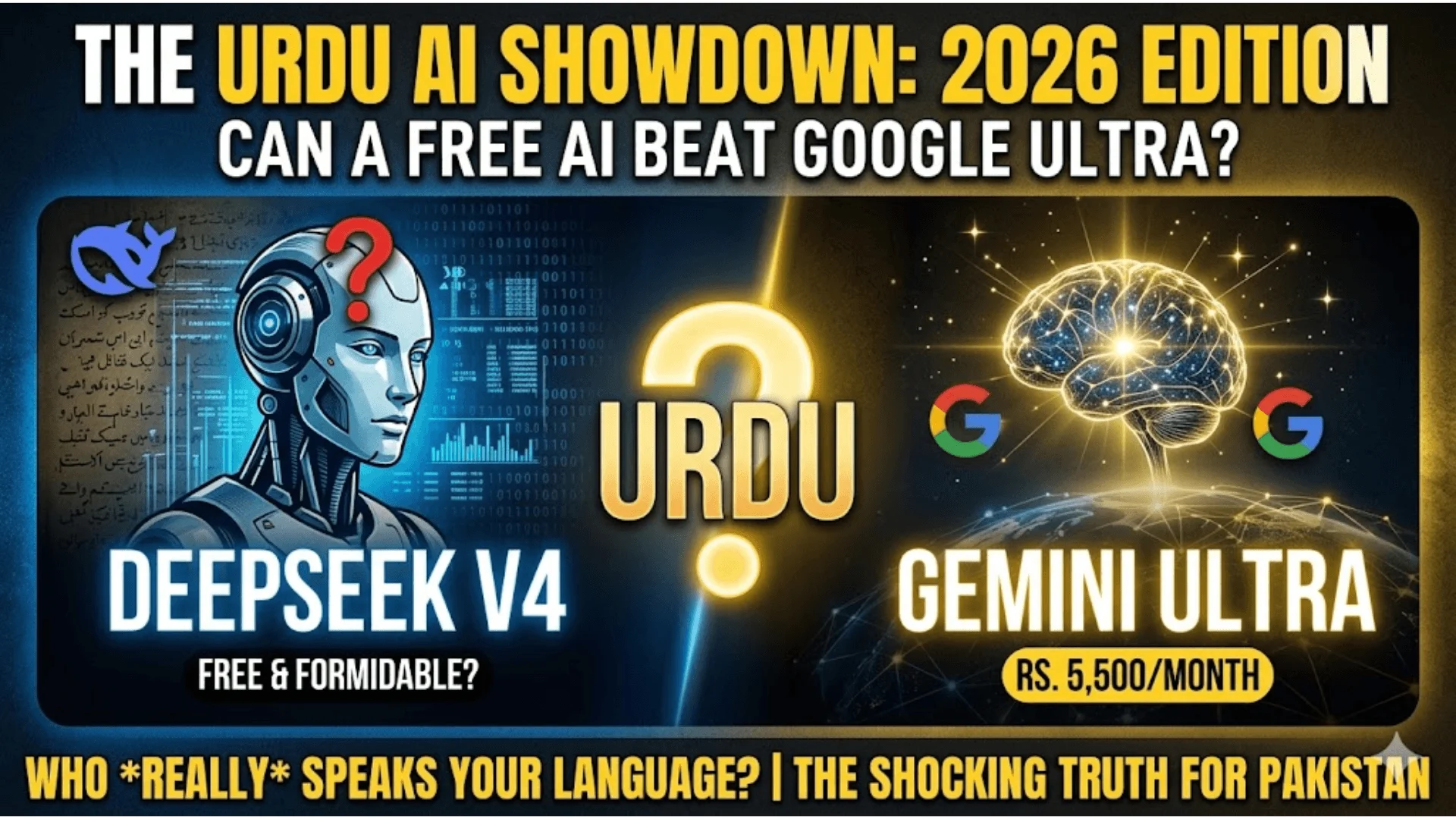 DeepSeek vs Gemini Ultra Which AI Gives Better Urdu Answers 2026