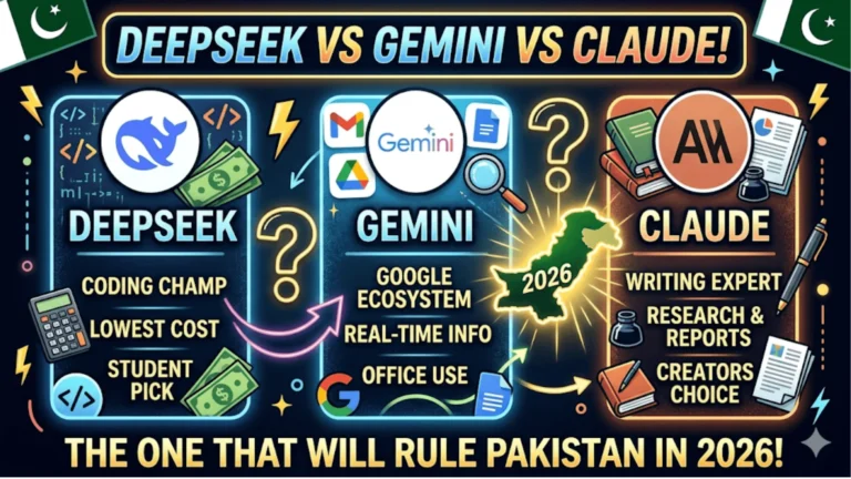 DeepSeek vs Gemini vs Claude Which AI Is Best For Pakistan In 2026?