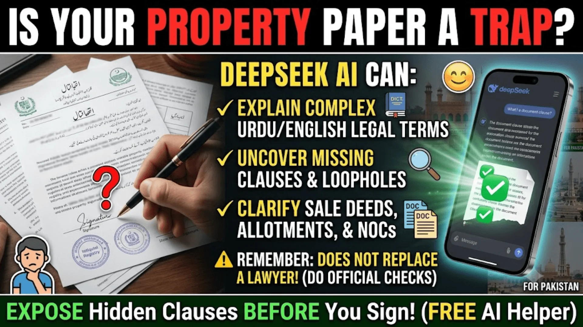 How To Use DeepSeek For Property Legal Documents In Pakistan
